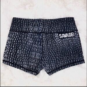 SAVAGE Snake Reptile Croc Shorts L